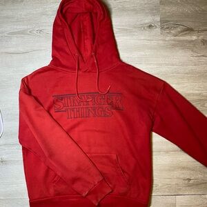 Unisex red Stranger things hoodie